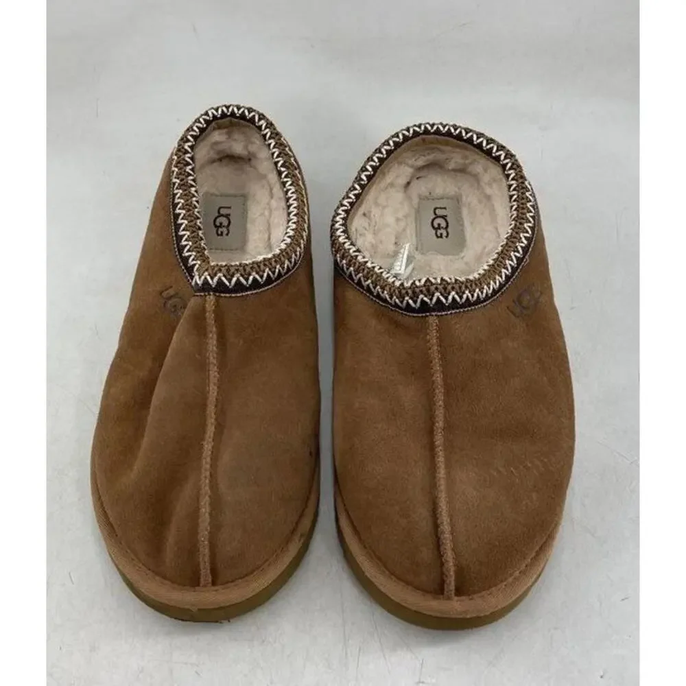 UGG TASMAN 5950 Mens Chestnut Suede Sheepskin Slippers Slip On Shoes Size 9